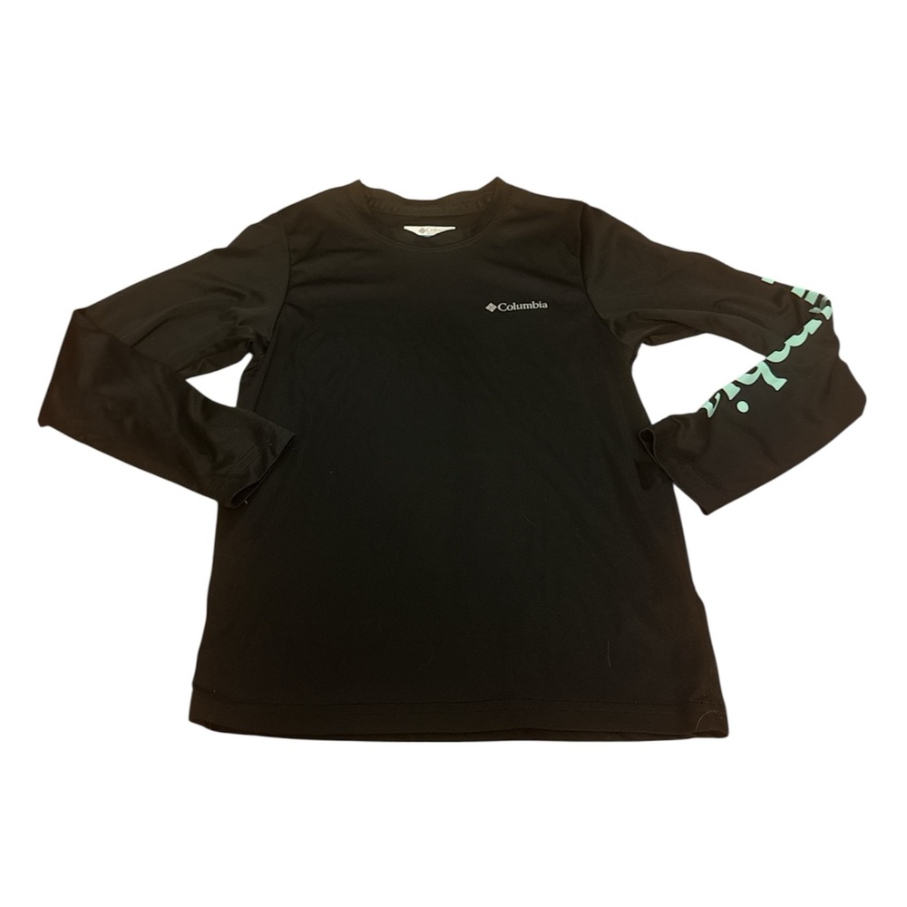 Columbia Kids Black and Teal Long Sleeve Tee